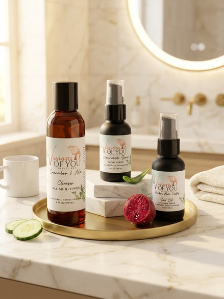 The Clear Slate Set — Niacinamide, Prickly Pear Serum & Aloe Cleanser Bundle | Visions of You Beautiful