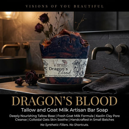 Dragons Blood | Goat's Milk & Tallow | Artisan bar soap | Visions of you beautiful
