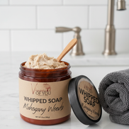 Luxurious all-natural Whipped Soap with a creamy, hydrating lather. Vegan, cruelty-free body cleanser perfect for daily use and shaving