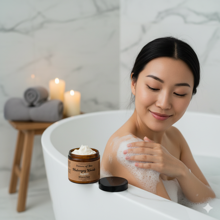 Luxurious all-natural Whipped Soap with a creamy, hydrating lather. Vegan, cruelty-free body cleanser perfect for daily use and shaving