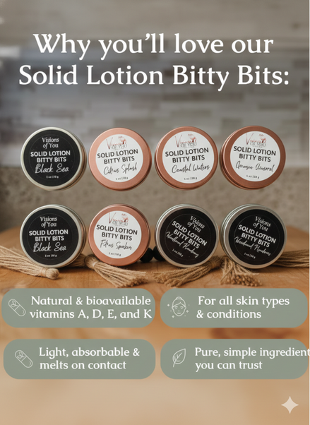 All-Natural Lotion Bitty Bits | Portable Hydration – Visions of You Beautiful
