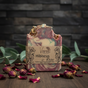 🌹 Hibiscus & Rose Artisan handmade bar soap