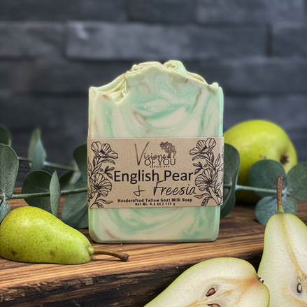 🍐 English Pear & Freesia Artisan handmade bar soap