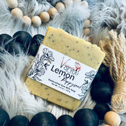 Lemon Poppy Seed Artisan Bar Soap | Essential Oil | Goat Milk