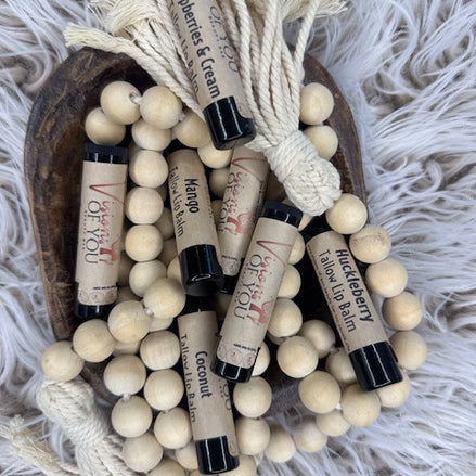 Moisturizing Tallow Lip Balm – Grass-Fed Beef Tallow with Organic Coca butter, Beeswax, Shea Butter - Travel Essential