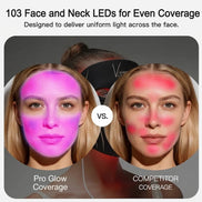 Pro Glow 7-Color LED Face + Neck Mask — PDT Light Therapy for Anti-Aging, Acne & Glow | Visions of You Beautiful