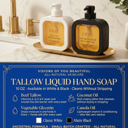 Tallow Liquid Hand Soap 10 OZ — Beef Tallow, Coconut Oil | Nourishing Natural Hand Soap | Visions of You Beautiful