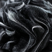 Black Mesh Bath Loofah — Rich-Lather Body Pouf