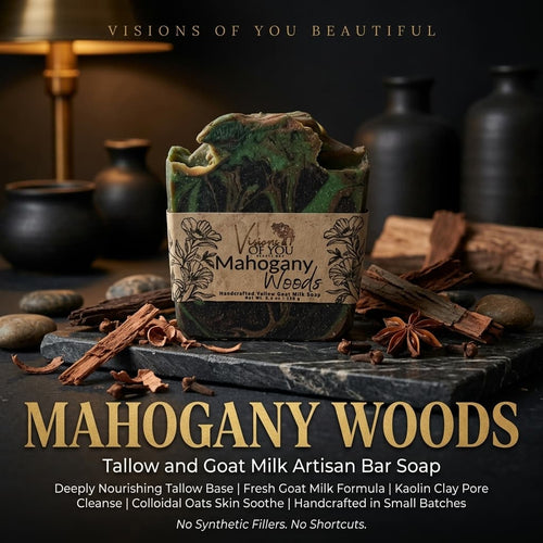 Mahogany Woods | Goat's Milk & Tallow | Artisan Bar Soap Visions of you beautiful