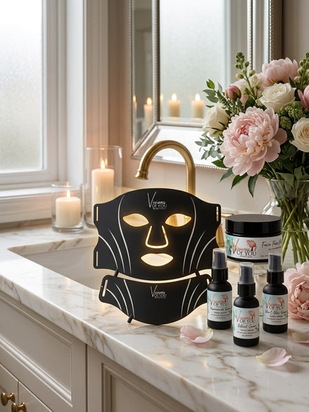 The Pro Glow Age-Defying Ritual — LED Mask + Complete Serum & Moisture Set | Mother's Day | Visions of You Beautiful