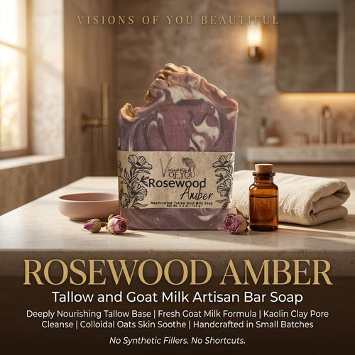 Rosewood Amber | Goat's Milk & Tallow | Artisan Bar Soap Visions of you beautiful