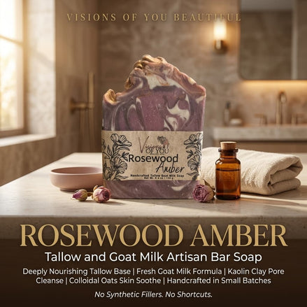 Rosewood Amber | Goat's Milk & Tallow | Artisan Bar Soap Visions of you beautiful