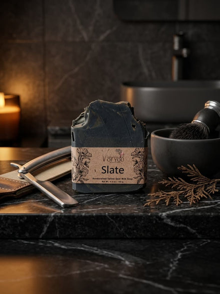 SLATE | Goat's Milk & Tallow | Artisan handmade bar soap | Visions of you beautiful