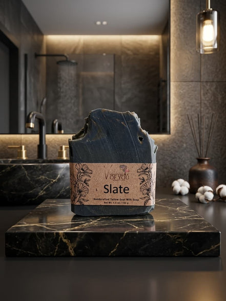 SLATE | Goat's Milk & Tallow | Artisan handmade bar soap | Visions of you beautiful