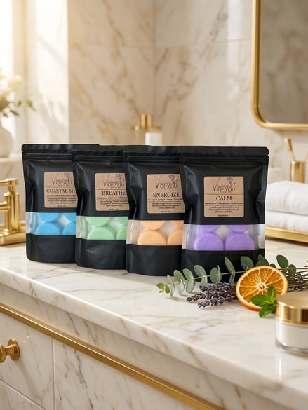 Aromatherapy Shower Steamers with Menthol Crystals — 100% Natural Essential Oils | Spa Shower Experience | Choose Your Scent