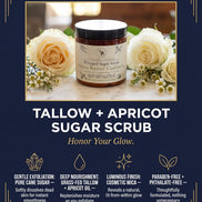 Pure Whipped Sugar Scrub — Exfoliating Body Scrub with Tallow & Apricot