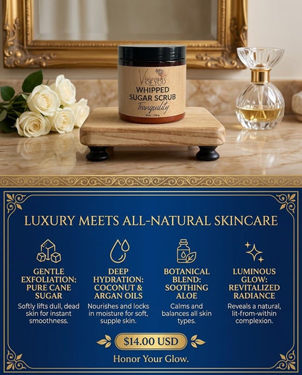 Pure Whipped Sugar Scrub — Exfoliating Body Scrub with Apricot Kernel Oil & Double Humectant | Visions of You Beautiful
