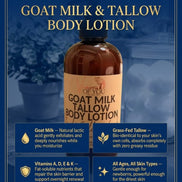 Goat's Milk & Tallow Body Lotion 8 oz
