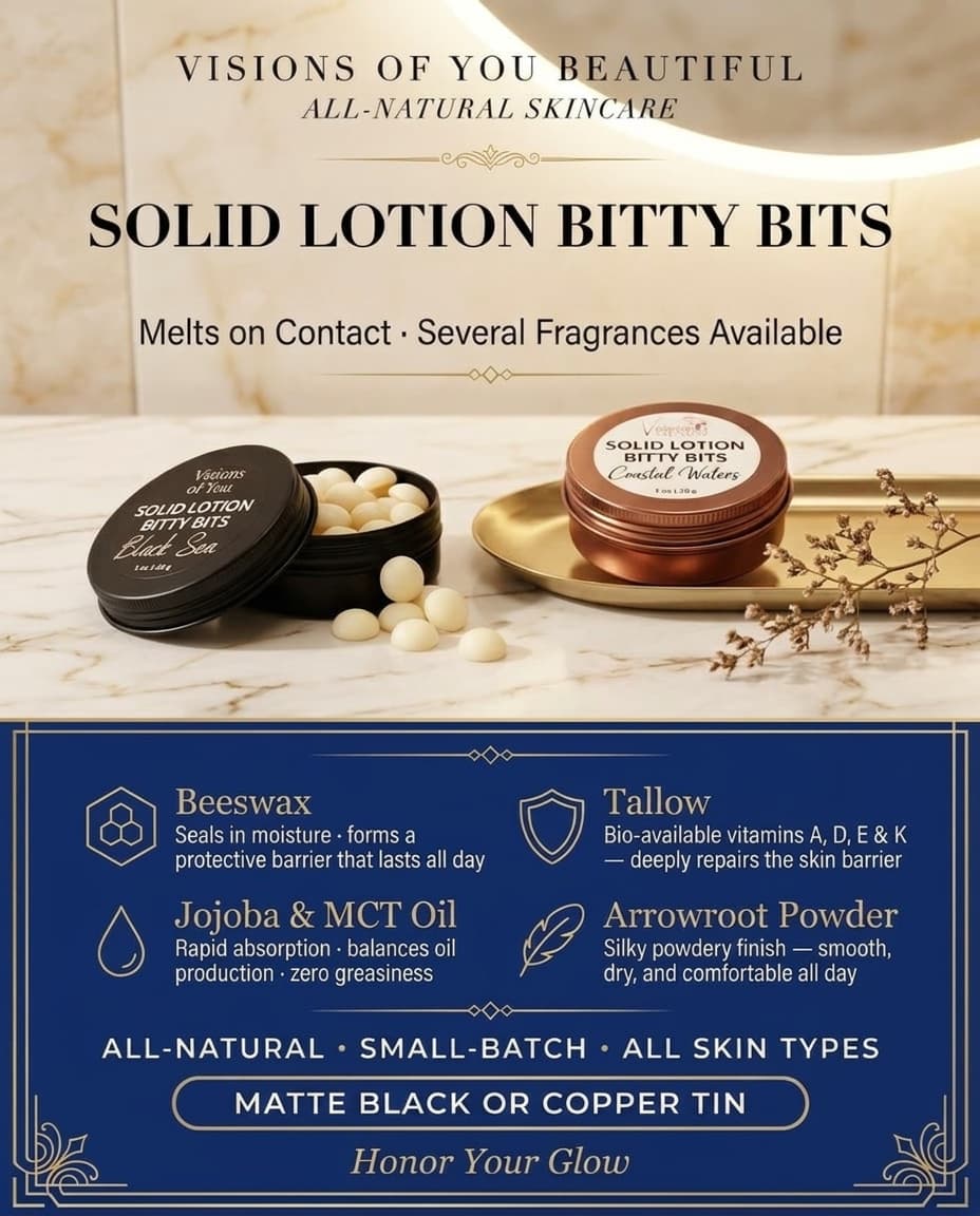 Solid Lotion Bitty Bits — Beeswax & Tallow Solid Lotion Pellets | Several Fragrances | Visions of You Beautiful (Copy)