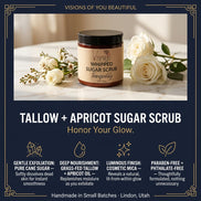 Pure Whipped Sugar Scrub — Exfoliating Body Scrub with Tallow & Apricot
