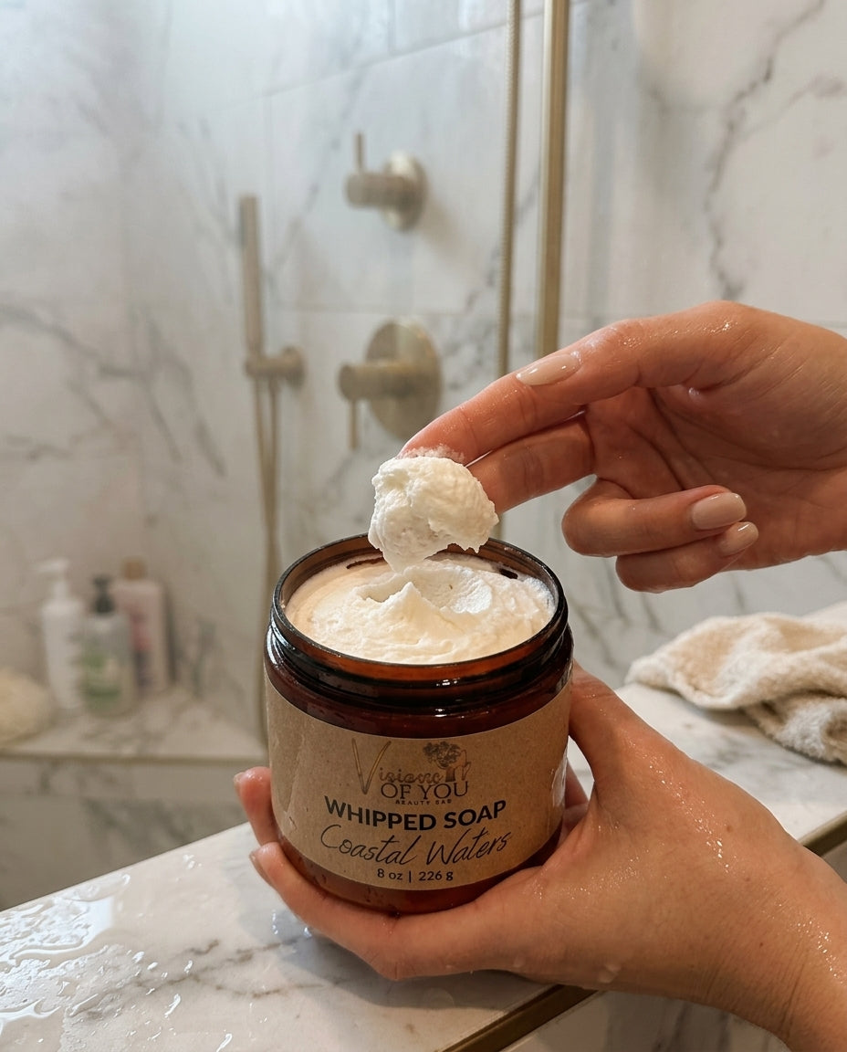 The Farmhouse Whipped Ritual | Whipped Soap 8oz, Whipped Sugar Scrub 8oz, Whipped Tallow Body Butter 8oz + Body Buffer