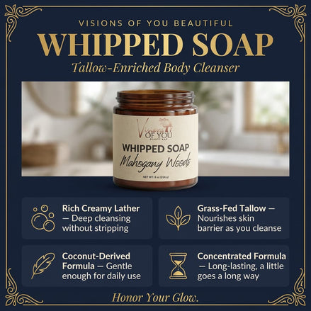 Luxurious Tallow Whipped Soap creamy body cleanser
