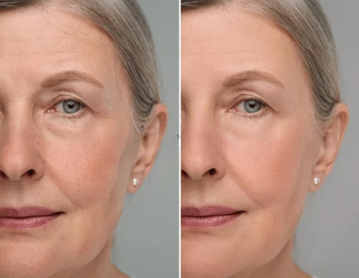 Visibly softer fine lines