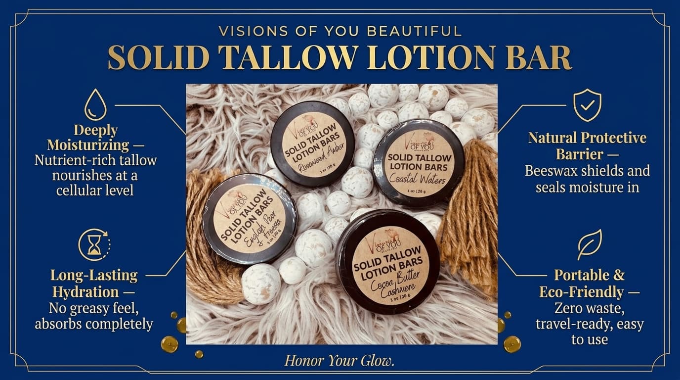 🧈 Solid Tallow Lotion Bar: The Gold Standard in Skin Nourishment