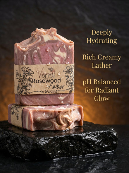 Rosewood Amber | Goat's Milk & Tallow | Artisan Bar Soap Visions of you beautiful