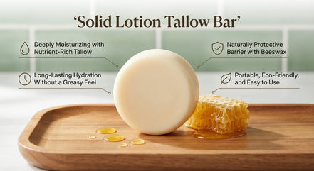 🧈 Solid Tallow Lotion Bar: The Gold Standard in Skin Nourishment