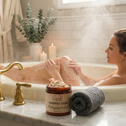 Luxurious all-natural Whipped Soap with a creamy, hydrating lather. Vegan, cruelty-free body cleanser perfect for daily use and shaving