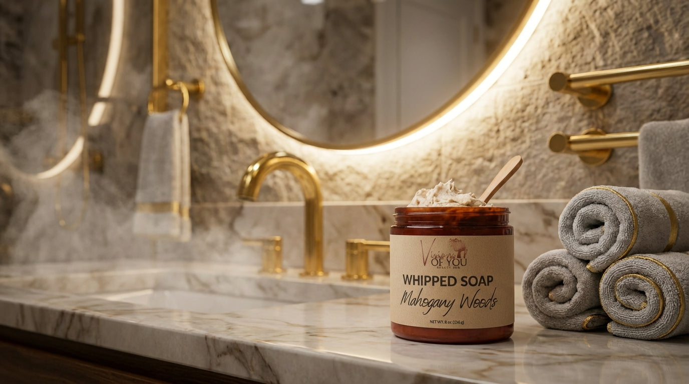 Luxurious all-natural Whipped Soap with a creamy, hydrating lather. Vegan, cruelty-free body cleanser perfect for daily use and shaving