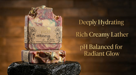 🌹 Hibiscus & Rose Artisan handmade bar soap