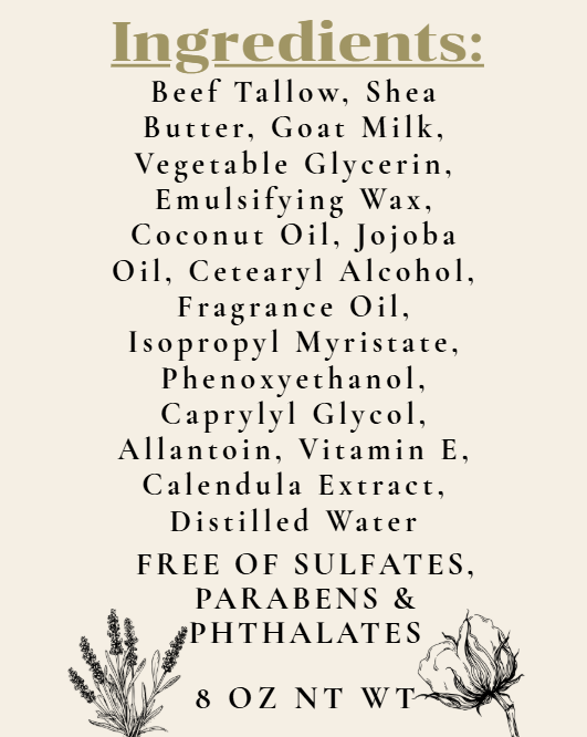 Goat's Milk & Tallow Body Lotion 8 oz