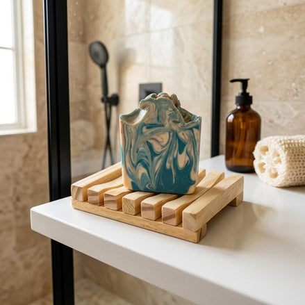 Premium Slatted Wood Soap Deck