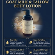 Goat's Milk & Tallow Body Lotion 8 oz